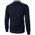 thumbnail image 4 of RXIRUCGD Man Solid Color Zipper Stand Collar Hoodie Coat, Navy, Size: 3XL, 4 of 6