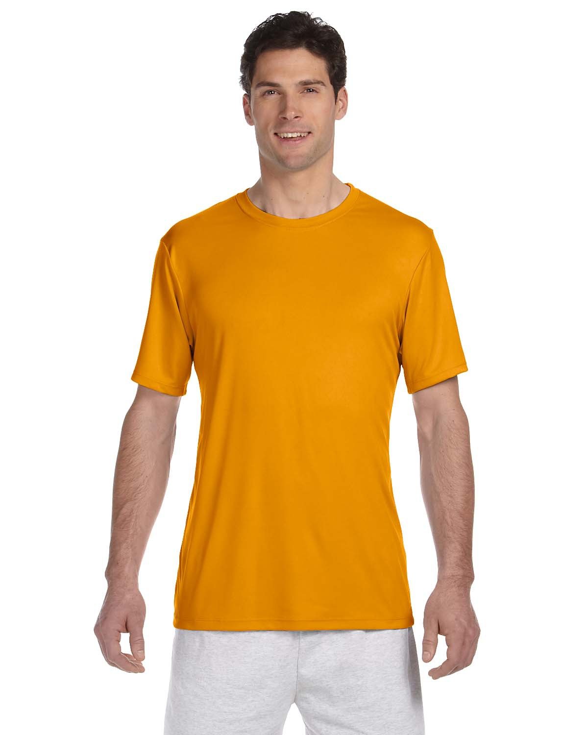 By Hanes Mens Cool Dri With FreshIQ Performance T-Shirt - Safety Orange - 2XL - (Style # 4820 - Original Label)