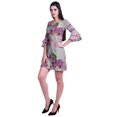 thumbnail image 3 of Moomaya Robe Courte Imprimée pour Femmes, Manches Évasées, Coupe Droite, Robes pour Femmes, Vêtements d'Été Décontractés, 3 of 6