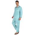 thumbnail image 3 of Inkmeso Men's Cotton PJs Solid Sleepwear Lounge Wear Top & Bottom Pajama Set, 3 of 7