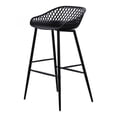 thumbnail image 2 of Moe's Home Piazza Contemporary Patio Bar Stool - Set of 2, Black, 2 of 7