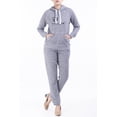 thumbnail image 2 of Chandails à Capuchon et Pantalons en Molleton pour Femmes Gris, 2 of 7