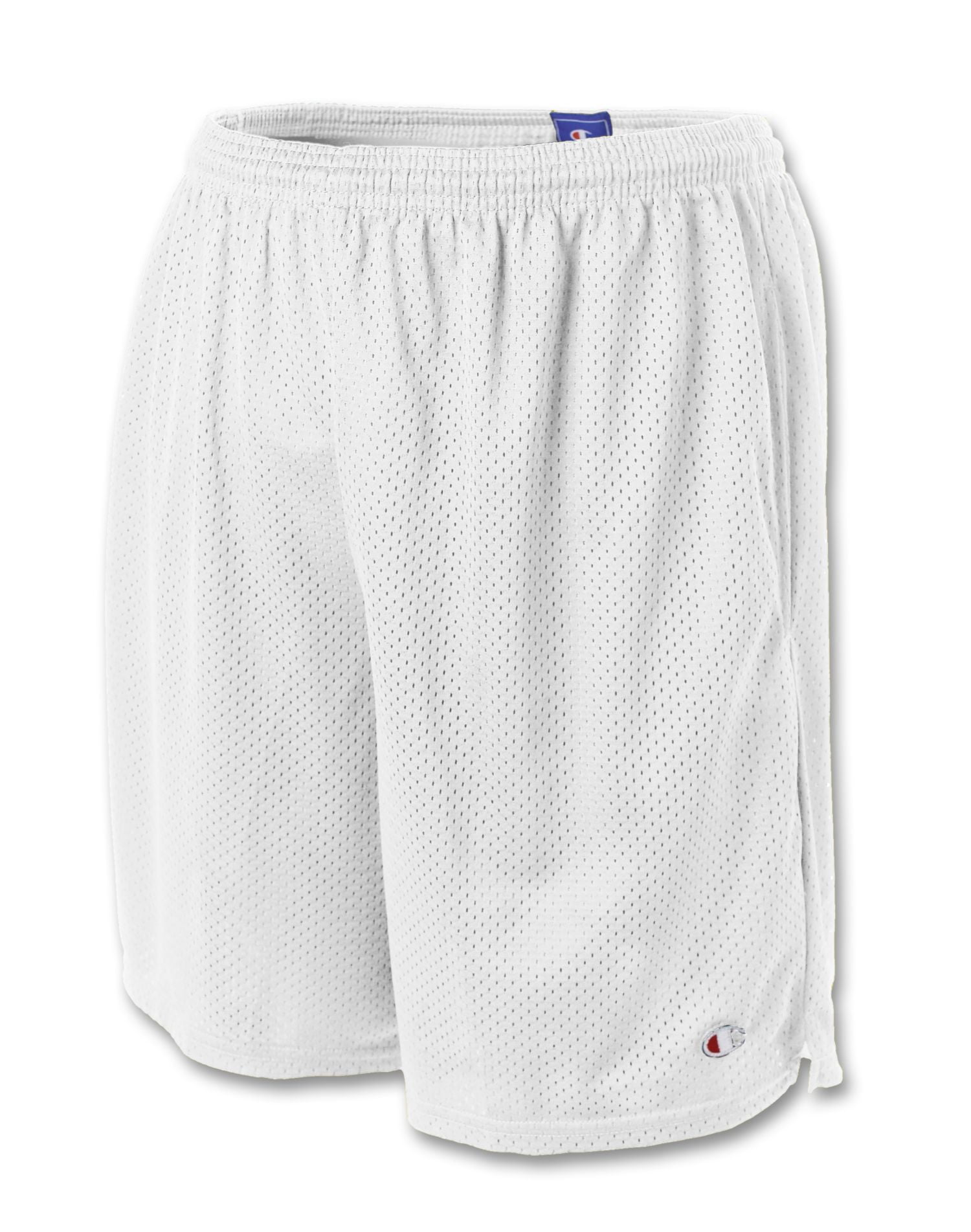 Champion Mens Long Mesh Shorts with Pockets, 2XL, White