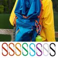thumbnail image 4 of LJNYFDC Camping Gear Accessory 2Pcs Colored Carabiner Zipper Lock Clips Strong Load bearing Portable Camping Keyring S shaped Carabiners, 4 of 7