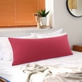 thumbnail image 1 of PiccoCasa Brushed Microfiber Pillowcase Body Pillow Pillowcase, Jumbo Burgundy, 1 of 9