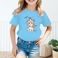 thumbnail image 2 of HNMKIU T-Shirt Graphique à Manches Courtes pour Filles, Tenue Décontractée d'Été, Col Rond Tendance pour Jeunes Fashionistas, 2 of 5