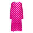 thumbnail image 2 of Erwazi Chemises de Nuit pour Femmes Maxi Col Rond Manches Longues Pyjama Confortable Imprimé Ample Doux Décontracté Robe de Nuit Douillette, 2 of 5