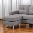 thumbnail image 2 of Cosmic Homes Sectional Sofa Grey, Reversible Chaise, Perfect for Small Spaces, 2 of 6