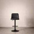 thumbnail image 4 of Bouclair Black Faux Leather and Metal Bar Stool, 4 of 10