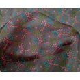 thumbnail image 4 of oneOone Silk Tabby Fabric Leaves & Floral Block Printed Fabric 1 Yard 42 Inch Wide, 4 of 4