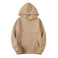 thumbnail image 1 of Women's Slim Pullover Hoodies - Artificial Short Velvet Sweaters, Long Sleeve with Pockets, Suitable for Winter and Fall, 95% Polyester, Multiple Sizes, 1 of 5