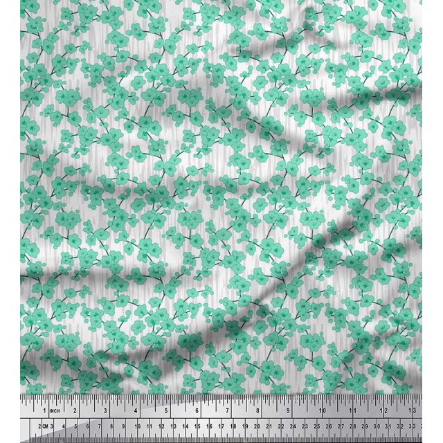 Soimoi Poly Georgette Fabric Artistic Floral Fabric Prints By Yard 42 Inch Wide
