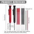 thumbnail image 3 of Cosmug Carpenter Pencil, Red Woodworking Marking Pen for DIY Projects, Construction and Framing, Carpenter Pencil, Marking Tool,Woodworking Pencil,RD1,1PC, 3 of 9