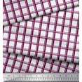 thumbnail image 3 of Soimoi Purple Poly Georgette Fabric Window Pane Check Print Sewing Fabric Yard 52 Inch Wide, 3 of 3