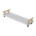 thumbnail image 2 of Bathroom Sink Organizer, Fast Drying Sink Tray Versatile Simple Decorative Tidy gray gold handle, 2 of 9