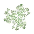 thumbnail image 4 of Elodie 100x Flower Beads Crafts Handmade Flower Bead Charms Transparent Floral Bead Light Green, 4 of 8