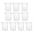 thumbnail image 1 of Unique Bargains 10 Pcs Gobelets à Mesurer en Plastique PP Transparent Gradué 100ml, 1 of 1