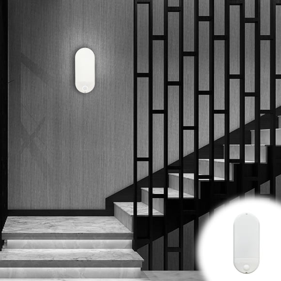 LED Motion Sensor Wall Light with Voice Control Smart Induction Night Light for Hallway Stairs Corridor Auto On Off Dimmable Wall Sconce with Human Body Detection Energy Saving LED Step Light for