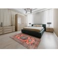 thumbnail image 4 of Ahgly Company Tapis d'Intérieur Rond Traditionnel Brun Châtaigne Persan, 4 Pieds Rond, 4 of 6