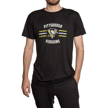 Pittsburgh Pingouins Maillot Dermoprotecteur de Performance à Manches Courtes – Lignes Usées