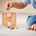thumbnail image 4 of WRKEKC Clearance Personalized Wooden Name Money Box Wooden Deposit Box Twenty Six English Letters, 4 of 5