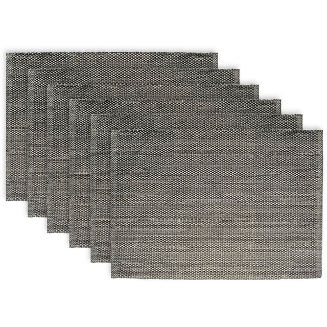 Fabstyles Napperons Classiques Décontractés en Coton, Ensemble de 6 en Tissu de Coton Gris Tissé, Chacun 13 par 19 Pouces, Lourds et Durables pour les Repas Quotidiens à l'Intérieur Ou à l'Extérieur, Lavables à la machine et Résistants aux Plis, Superposés sur Fond Blanc, Convenant Aussi comme Tapis de Protection pour les surfaces d'Artisanat Ou d'Espace de Travail.
