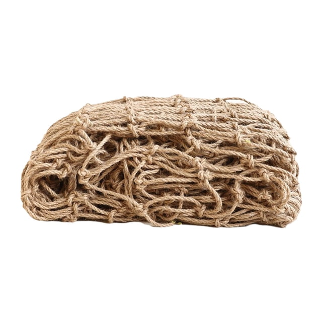 jinwen Hemp Rope Net Anti Fall Jute Twine Trellis for Garden Climb Plant Playground 10 cm Mesh