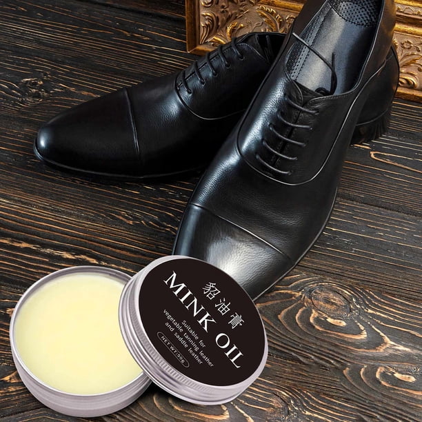 Leather Recoloring Balm with Mink Oil, 50g Conditioning Cream for
