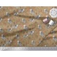 thumbnail image 3 of Soimoi Brown Polyester Crepe Fabric Leaves,Floral & Animal Cartoon Print Sewing Fabric BTY 52 Inch Wide, 3 of 3