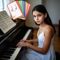 thumbnail image 4 of CJiaWei Musical Flash Cards Coded Music Piano Grades Cards That Are Completed For Beginner Students, 4 of 5