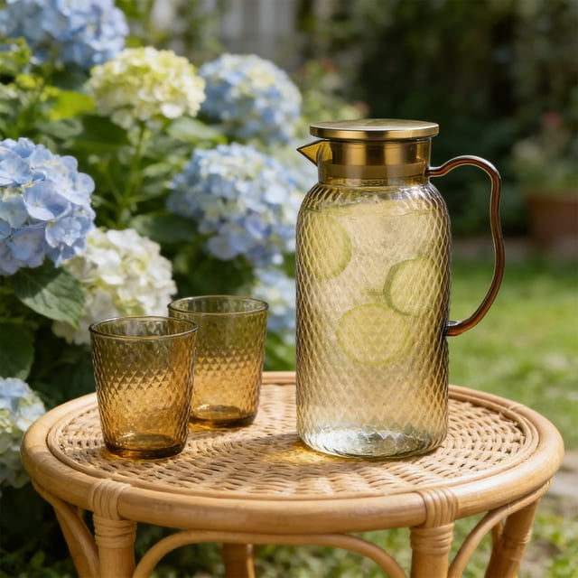 weibbin Jug Plastic Juices Pitcher PC High Temperature Proof Bar KTV Beverage Jug For Restaurant Fruit Tea 1L