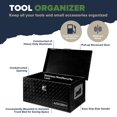 thumbnail image 5 of ARKSEN 20 Inch Heavy Duty Aluminum Diamond Plate Tool Box Chest Box Pick Up Truck Bed RV Trailer Toolbox Storage with Side Handle and Lock Keys - Black, 5 of 5