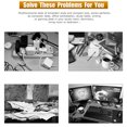 thumbnail image 2 of Computer Desk Office Desk Gaming Desk Extra Large 47”x 28.7" Black Modern Student Study Table PC Simple Executive Table Workstation for Small Space, 2 of 6