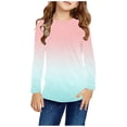 thumbnail image 1 of Miqool Chandails à Manches Longues pour Filles, Chandails Mignons d'Automne, Tenues de Vacances à Col Rond, Hauts Courts Teinture sur Nœuds Confortables pour Enfants 3-13 Ans, 1 of 7