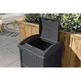 thumbnail image 5 of Suncast Wicker Trash Hideaway – All-Weather Resin, Outdoor Patio/Deck - Cyberspace, 5 of 5
