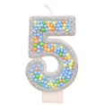 thumbnail image 1 of Goleeg Birthday Candles - Number 5 Candle, Colorful Macaron Candles, Cake Decorations, Theme Party Supplies, 1 of 6