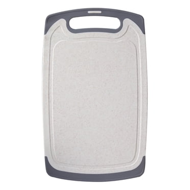 RXIRUCGD Cutting Boards, Plastic Cutting Boards for Kitchen Chopping Board with Juice Grooves Easy-Grip Handles,Beige