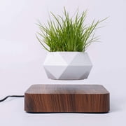 Merkmak Levitating Air Bonsai Pot, Rotation Flower Pot Planters, Magnetic Levitation Suspension Floating Pot, Potted Plant Home Desk Decor