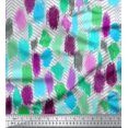 thumbnail image 3 of oneOone Cotton Poplin Fabric Chevron & Brush Stroke Panel Print Fabric BTY 42 Inch Wide, 3 of 3