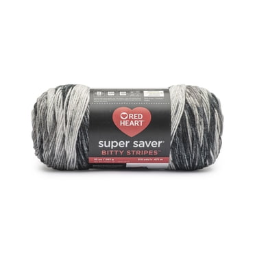 Red Heart® Super Saver® Bitty Stripes™ Fil, Acrylique #4 Moyen, 10oz/283g, 515yd