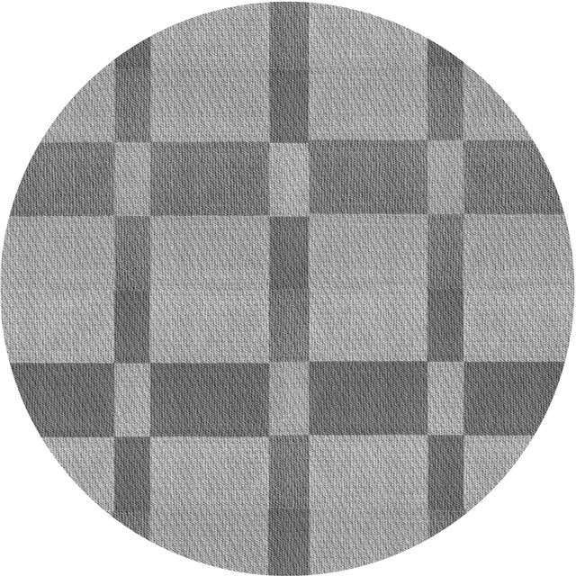 Ahgly Tapis Rond Lavable en Machine Intérieur Transitionnel Gris Nuage Gris, 3 Pieds Rond