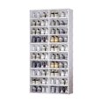 thumbnail image 1 of ANTBOX 10-Tier Stackable Shoe Organizer Cabinet with Magnetic Doors, Foldable Plastic Storage, Clear, 1 of 5