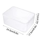 TopLLC Transparent Book Storage Box Sorting And Packaging Book Shelf Storage Box Desktop Children's Picture Book Storage Box