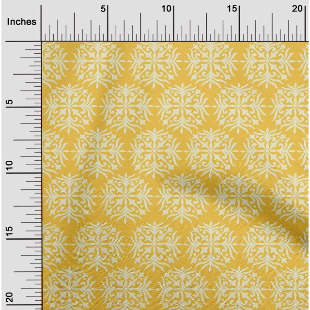 oneOone Tissu Polyester Lycra Tissu à Imprimé Floral en Blocs BTY 56 Pouces de Large