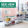 thumbnail image 3 of Ollie Boîte à Chaussures en Acrylique Ultra Transparente - Organisateur de Chaussures Empilable en Plastique Transparent, Vitrine à Chaussures, Rangement de Chaussures pour Garde-Robe, Boîtes à Chaussures en Plastique Transparent Empilables, Étui à Chaussures Transparent (Lot de 4), 3 of 6