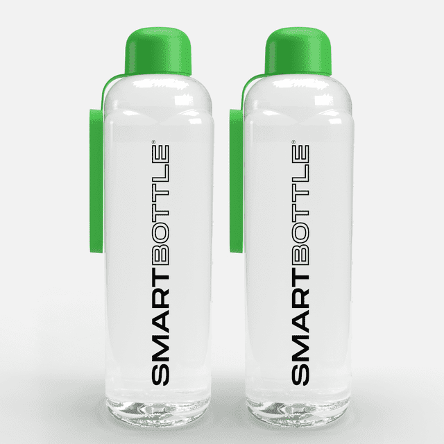 Smartbottle Large Reusable Water Bottle, Green, 1000ml / 1L, 2-Pack