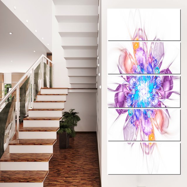 Perfect Fractal Flower in Multi Colors - Floral Canvas Art Print