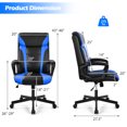 thumbnail image 2 of Patiojoy Office Chair Ergonomic Desks Chair Swivel Computer Chair w/Armrests Blue, 2 of 10