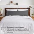 thumbnail image 4 of Bare Home Body Pillowcase - Envelope Closure - Ultra Soft - Double Brushed - Gray, 4 of 6