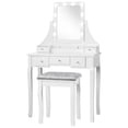 thumbnail image 5 of Patiojoy Detachable Vanity Table Set Makeup Table with Mirror &Cushioned Stool White, 5 of 5